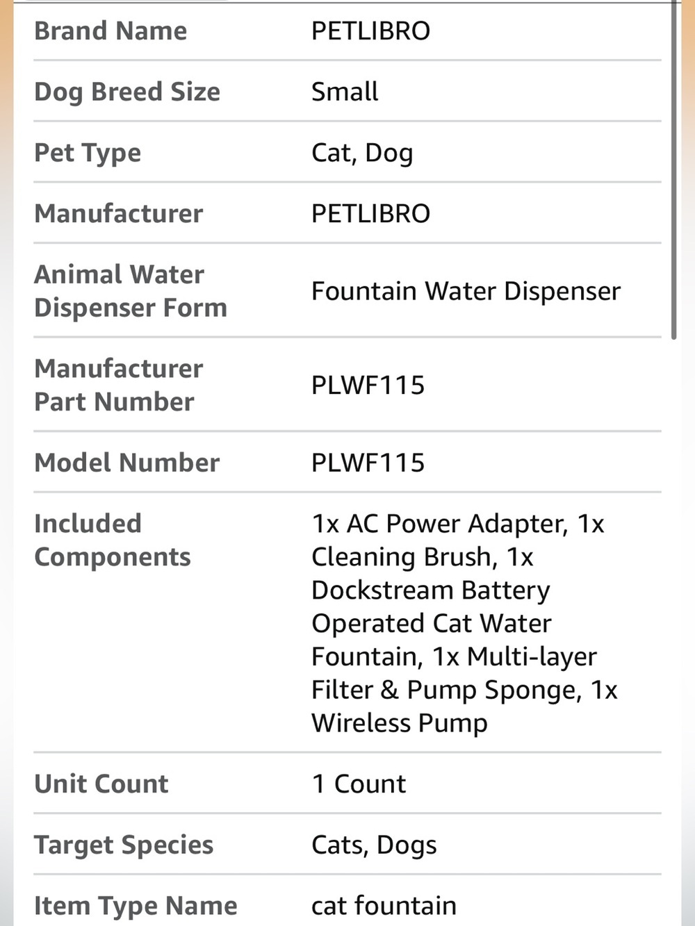 Petlibro Cat Water Fountain White - Picture 2 of 3